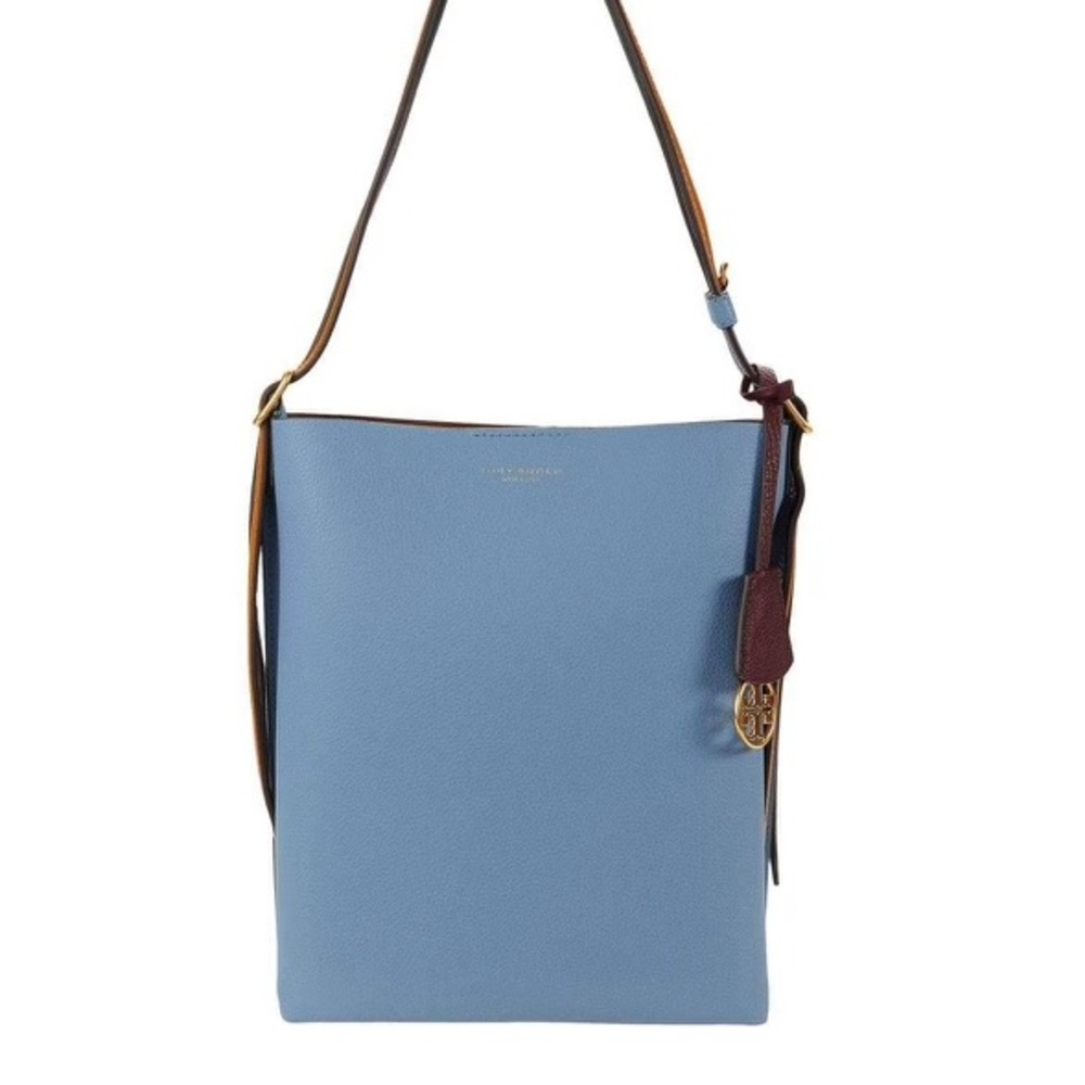 Tory Burch Perry Bucket Bag Blue Yonder - Picture 5 of 11